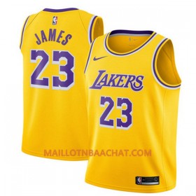 Maillot NBA Los Angeles Lakers Lebron James 23 2018-19 Nike Jaune Swingman - Homme